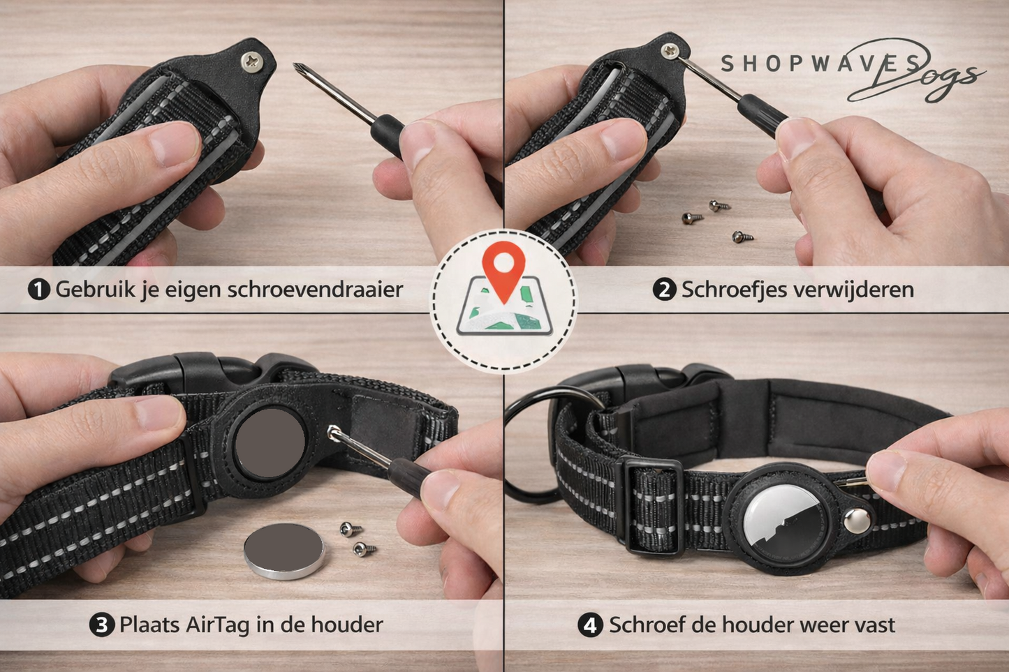 PawTrack™ - AirTag Hondenhalsband